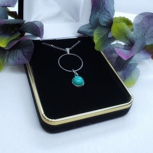 Necklace - Stainless Steel - Infused Glass